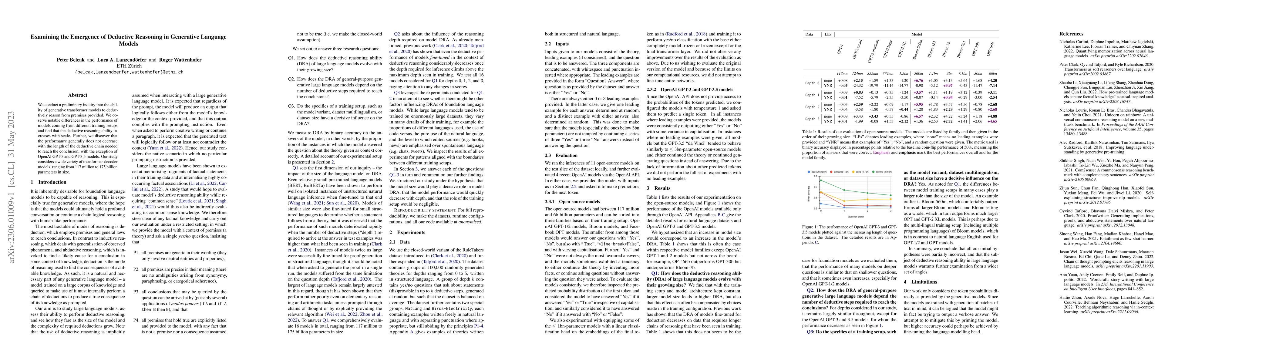 Thumbnail for Examining the Emergence of Deductive Reasoning in Generative Language
  Models
