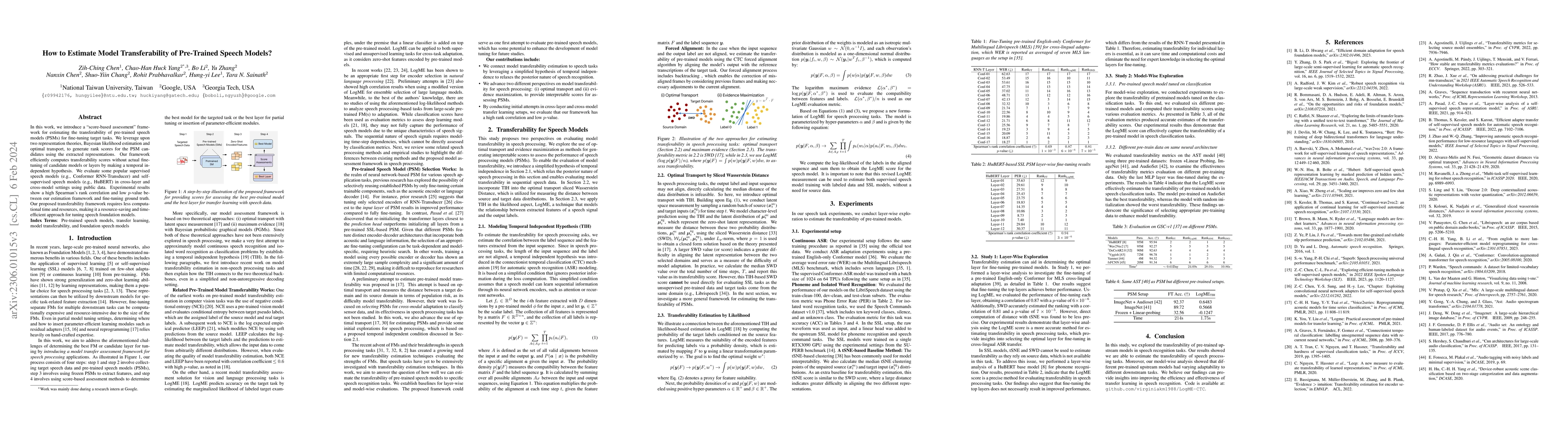 Thumbnail for How to Estimate Model Transferability of Pre-Trained Speech Models?