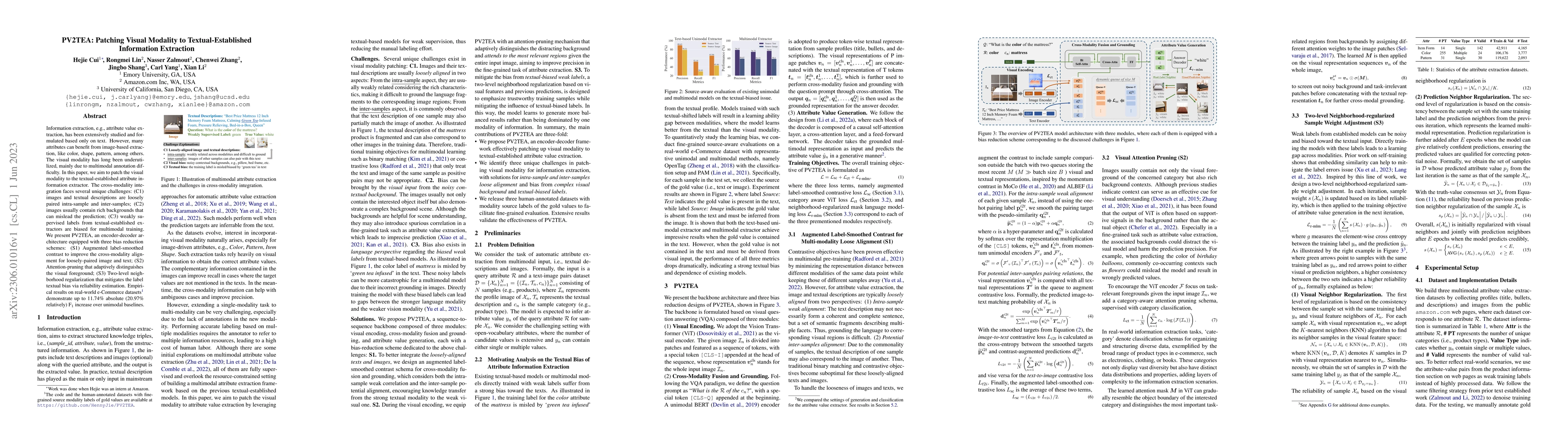 Thumbnail for PV2TEA: Patching Visual Modality to Textual-Established Information
  Extraction