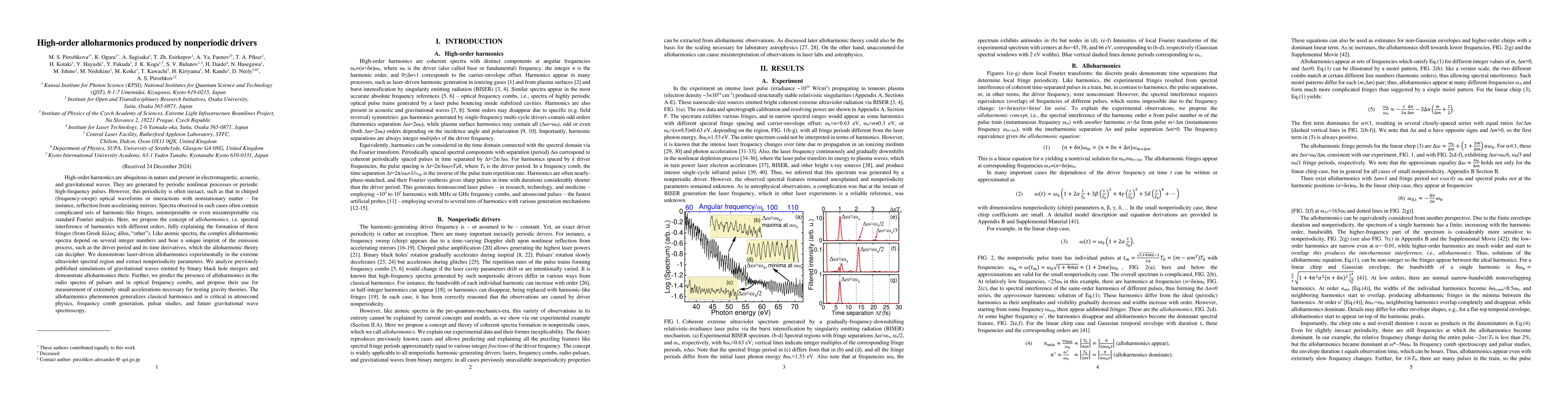 Thumbnail for High-order alloharmonics produced by nonperiodic drivers