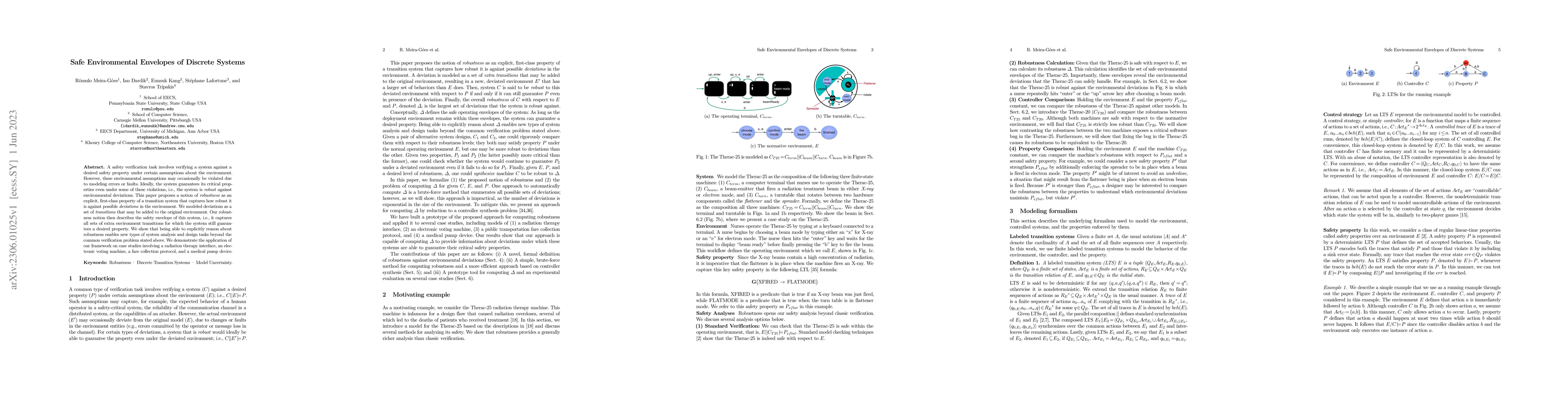 Thumbnail for Safe Environmental Envelopes of Discrete Systems