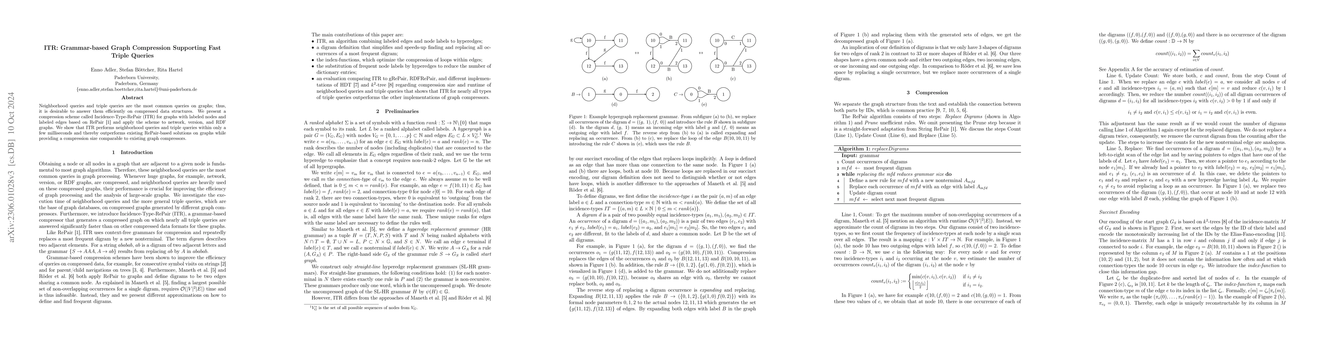 Thumbnail for ITR: Grammar-based graph compression supporting fast triple queries