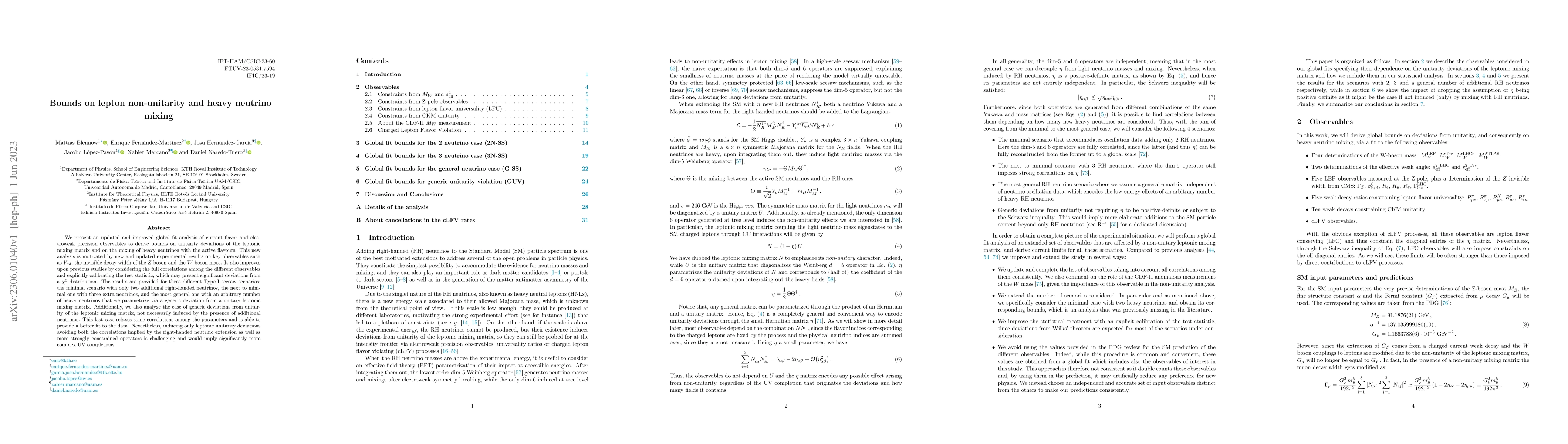 Thumbnail for Bounds on lepton non-unitarity and heavy neutrino mixing