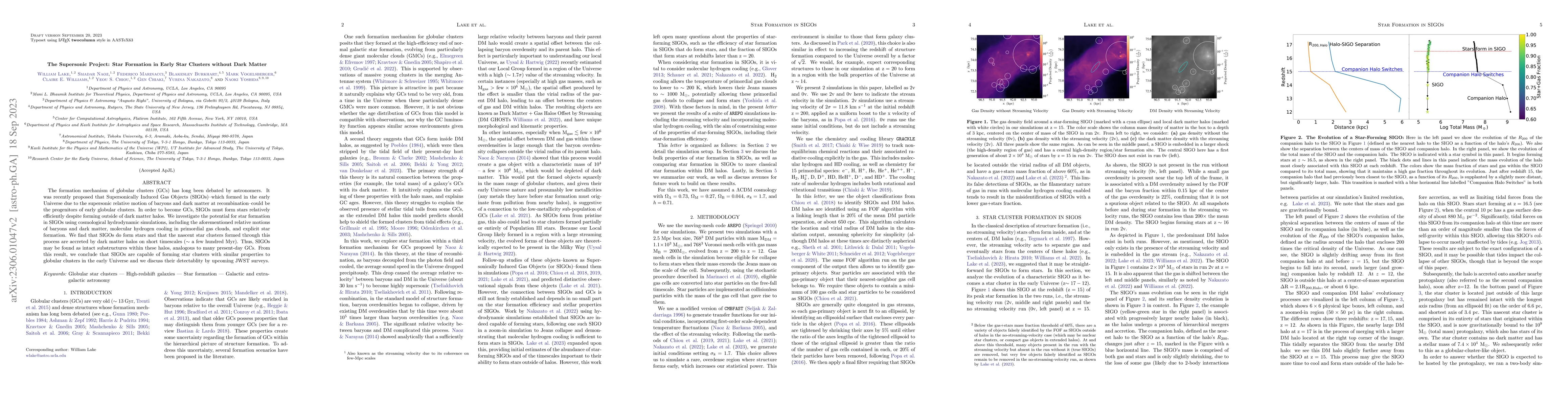 Thumbnail for The Supersonic Project: Star Formation in Early Star Clusters without
  Dark Matter