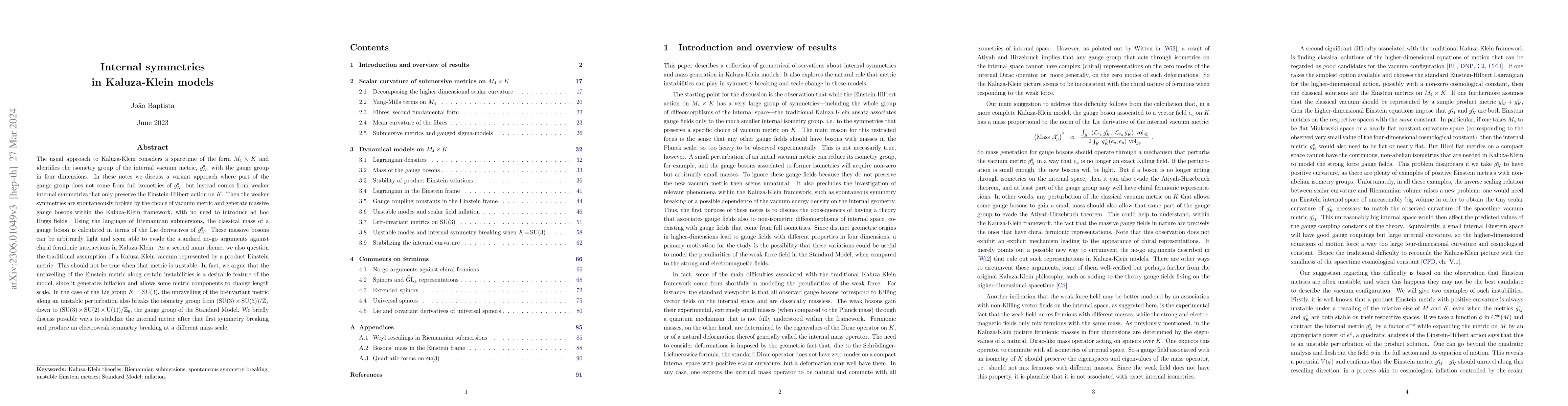 Thumbnail for Internal symmetries in Kaluza-Klein models
