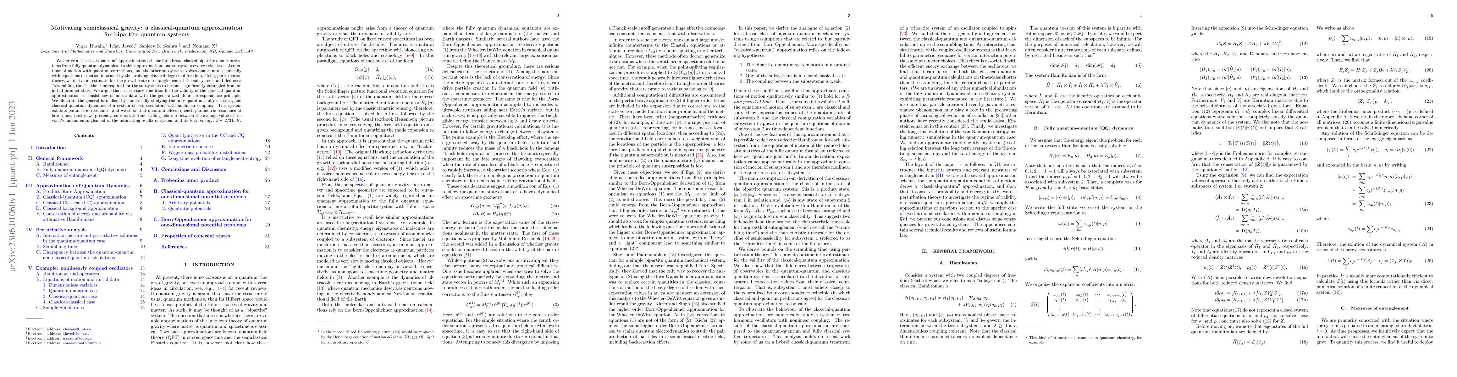 Thumbnail for Motivating semiclassical gravity: a classical-quantum approximation for
  bipartite quantum systems
