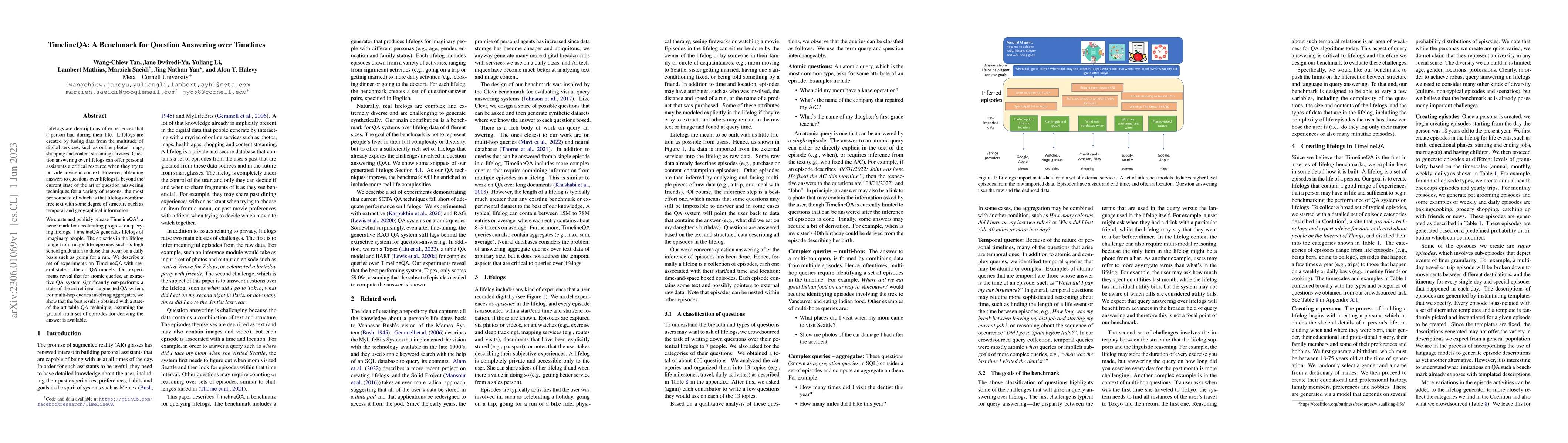 Thumbnail for TimelineQA: A Benchmark for Question Answering over Timelines