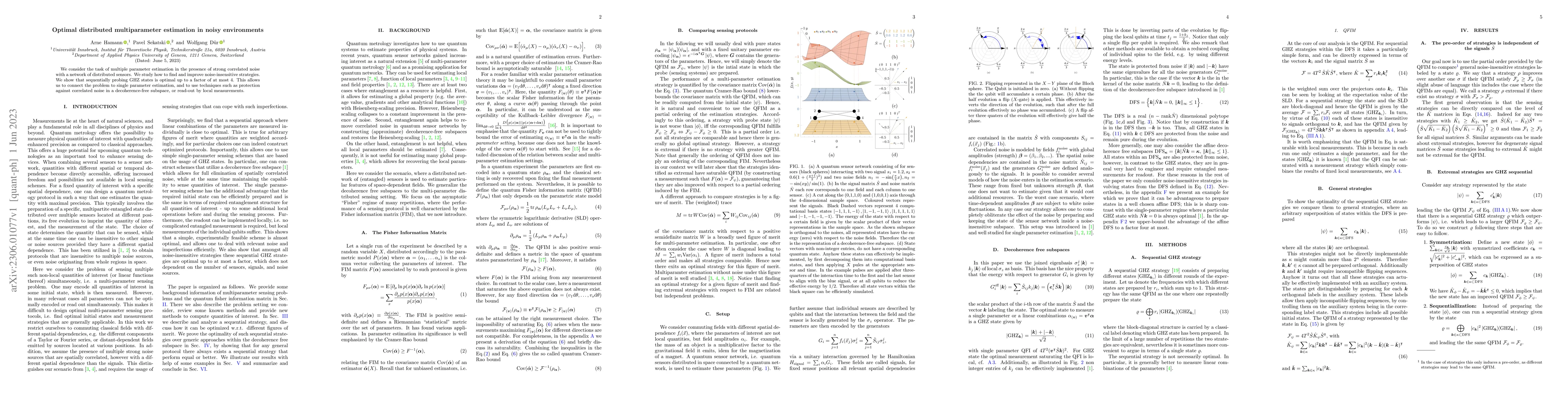 Thumbnail for Optimal distributed multiparameter estimation in noisy environments
