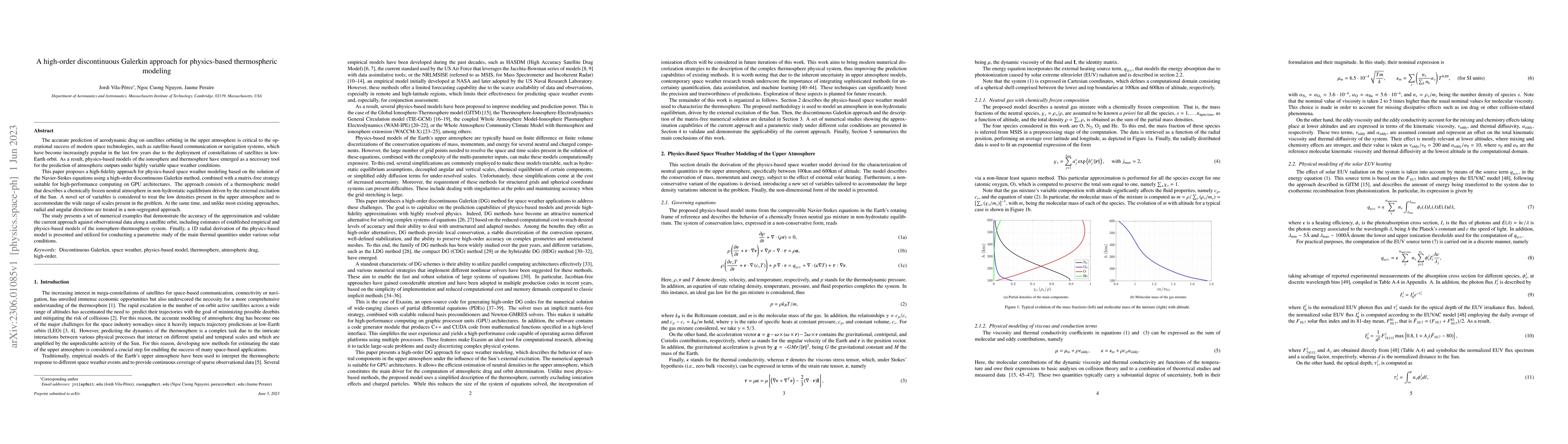 Thumbnail for A high-order discontinuous Galerkin approach for physics-based
  thermospheric modeling