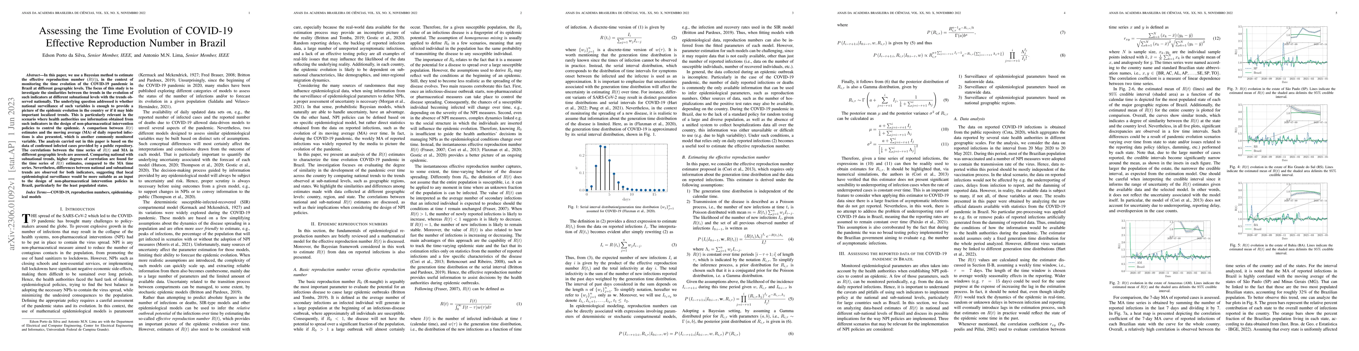 Thumbnail for Assessing the Time Evolution of COVID-19 Effective Reproduction Number
  in Brazil