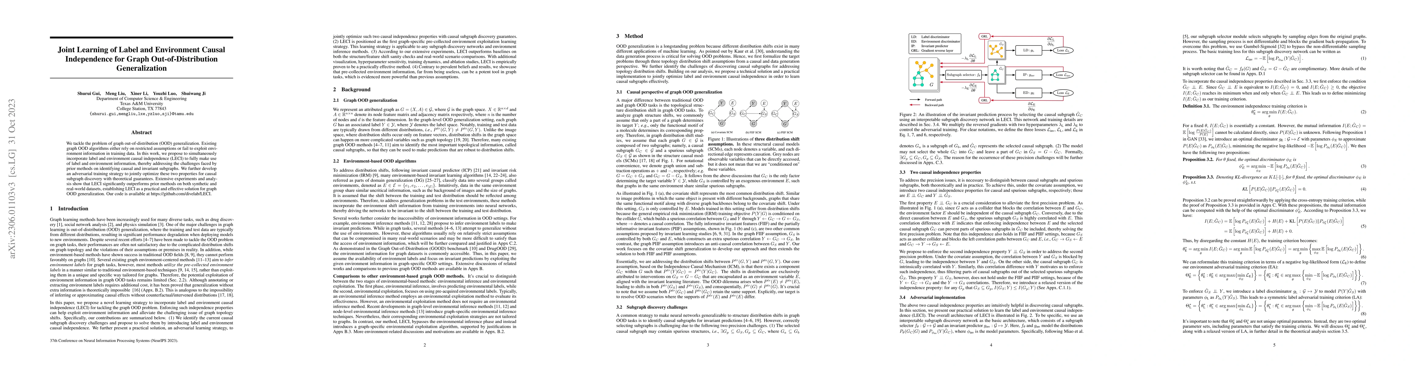 Thumbnail for Joint Learning of Label and Environment Causal Independence for Graph
  Out-of-Distribution Generalization
