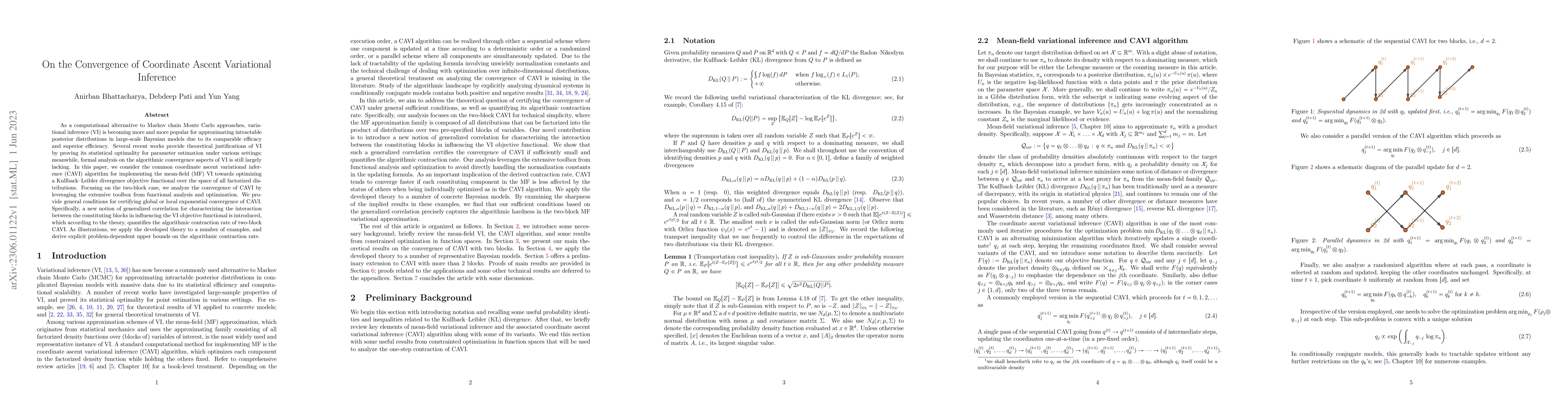 Thumbnail for On the Convergence of Coordinate Ascent Variational Inference