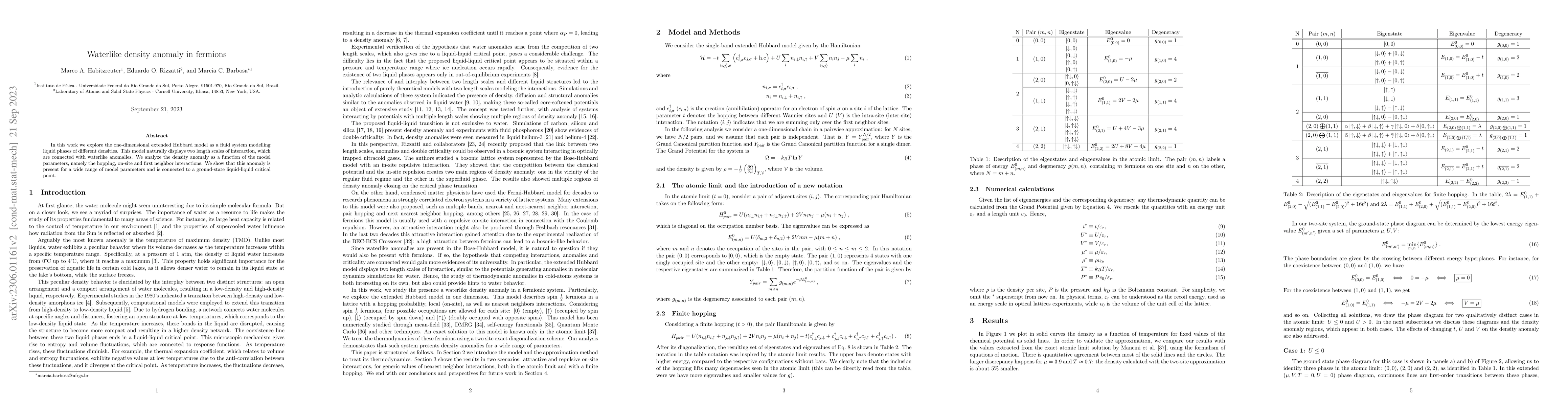 Thumbnail for Waterlike density anomaly in fermions