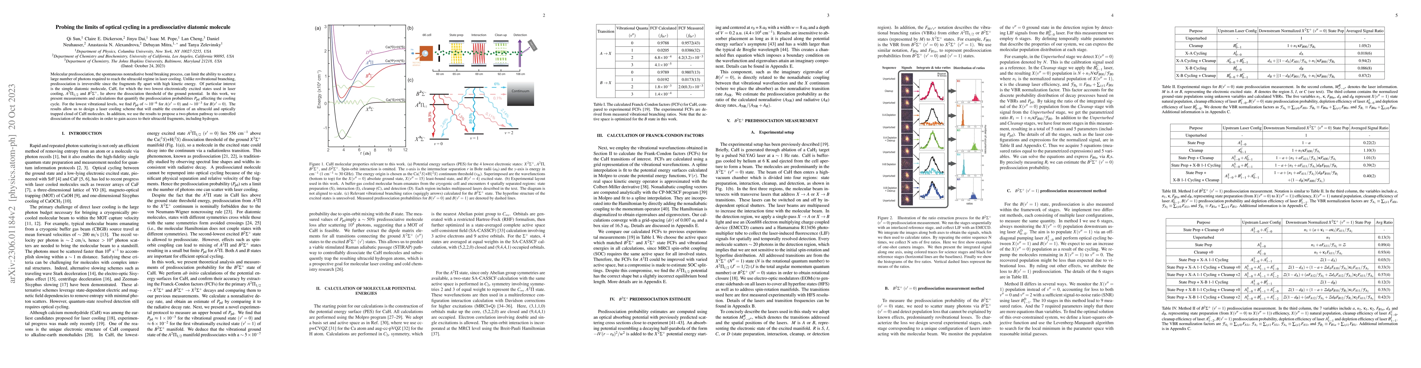 Thumbnail for Probing the limits of optical cycling in a predissociative diatomic
  molecule