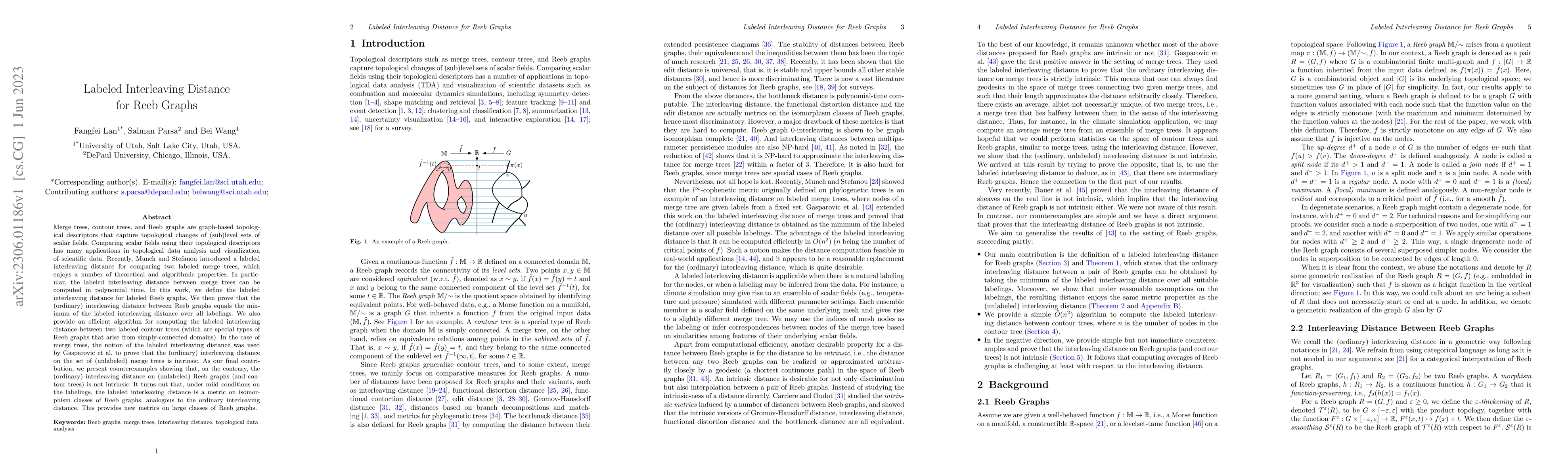 Thumbnail for Labeled Interleaving Distance for Reeb Graphs