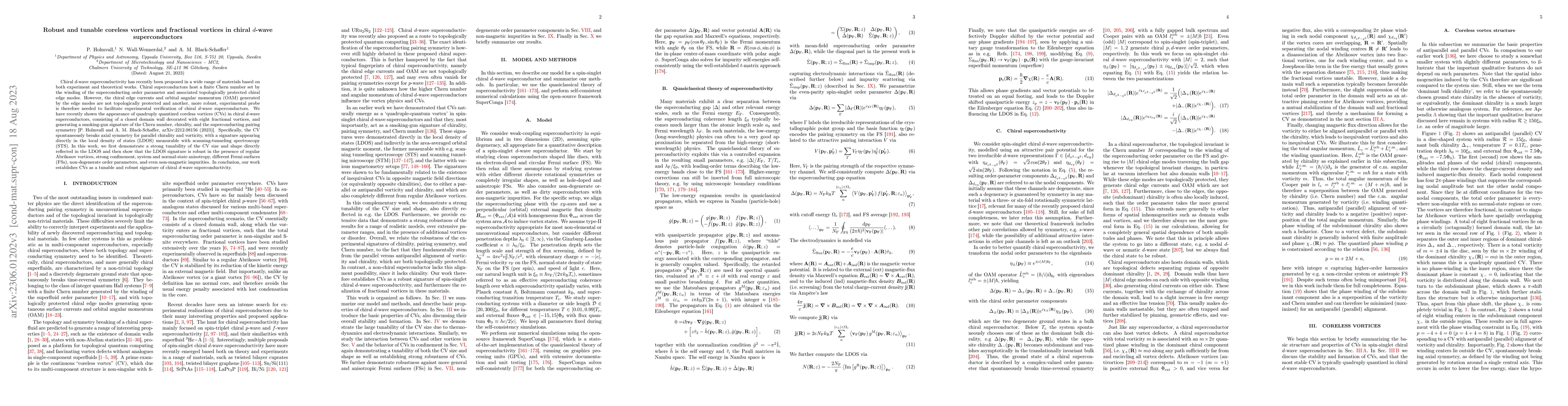 Thumbnail for Robust and tunable coreless vortices and fractional vortices in chiral
  $d$-wave superconductors