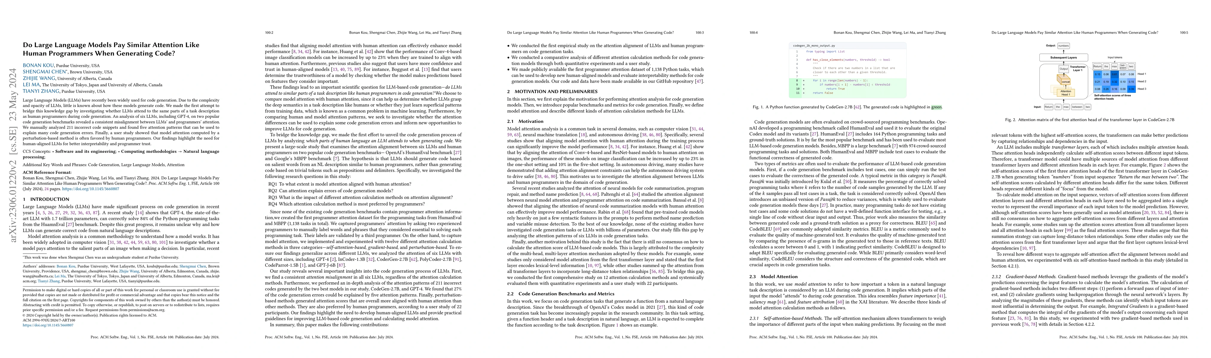 Thumbnail for Do Large Language Models Pay Similar Attention Like Human Programmers
  When Generating Code?