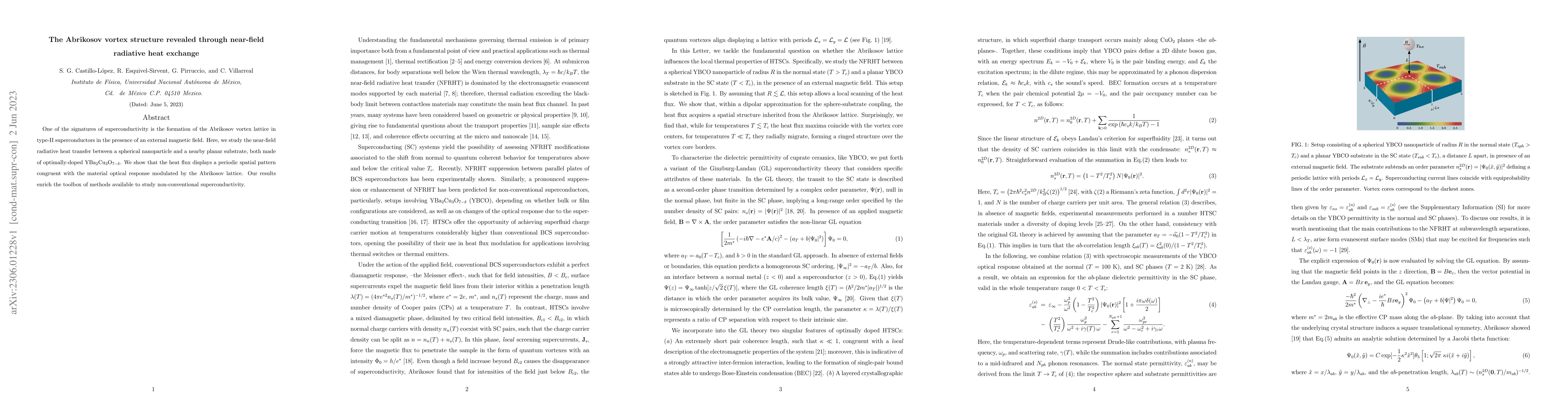 Thumbnail for The Abrikosov vortex structure revealed through near-field radiative
  heat exchange