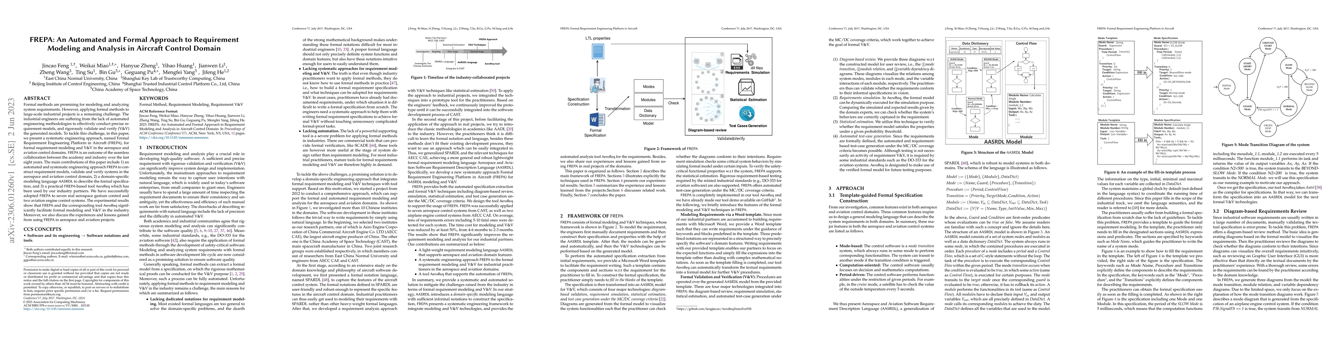 Thumbnail for FREPA: An Automated and Formal Approach to Requirement Modeling and
  Analysis in Aircraft Control Domain