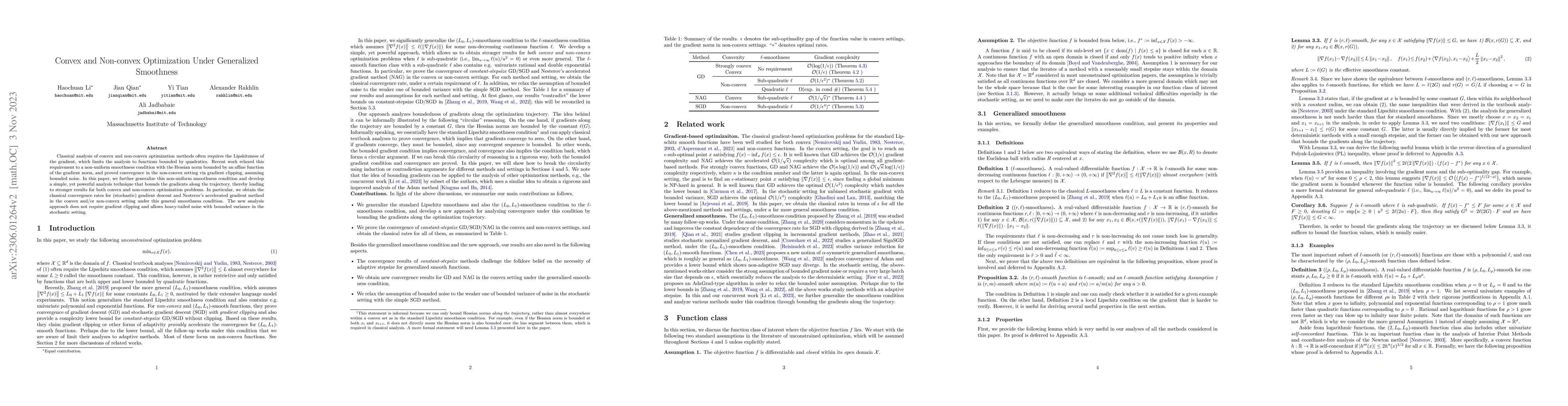 Thumbnail for Convex and Non-convex Optimization Under Generalized Smoothness