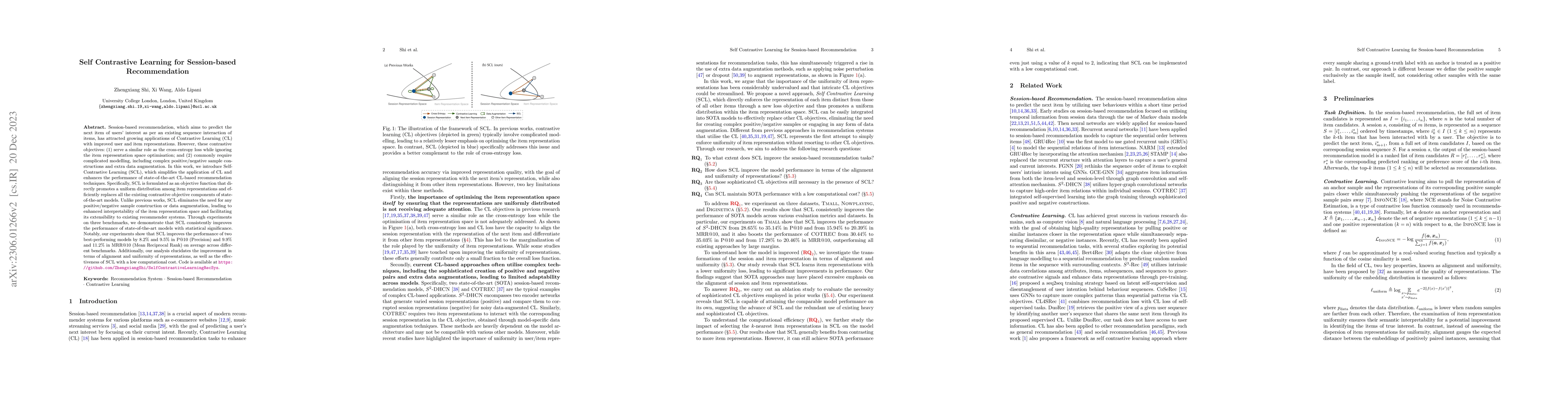 Thumbnail for Self Contrastive Learning for Session-based Recommendation