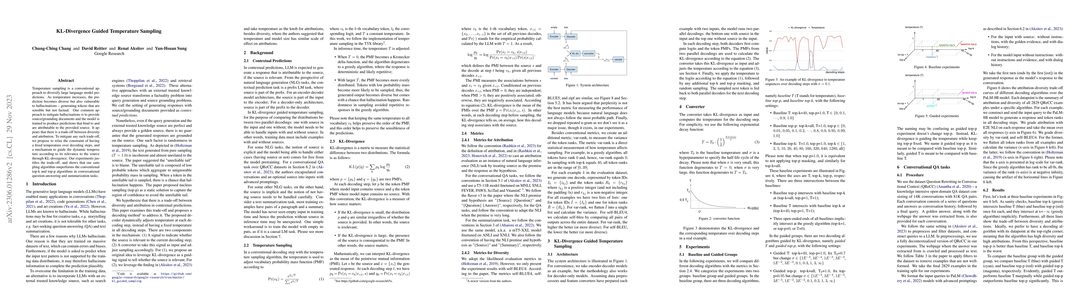 Thumbnail for KL-Divergence Guided Temperature Sampling