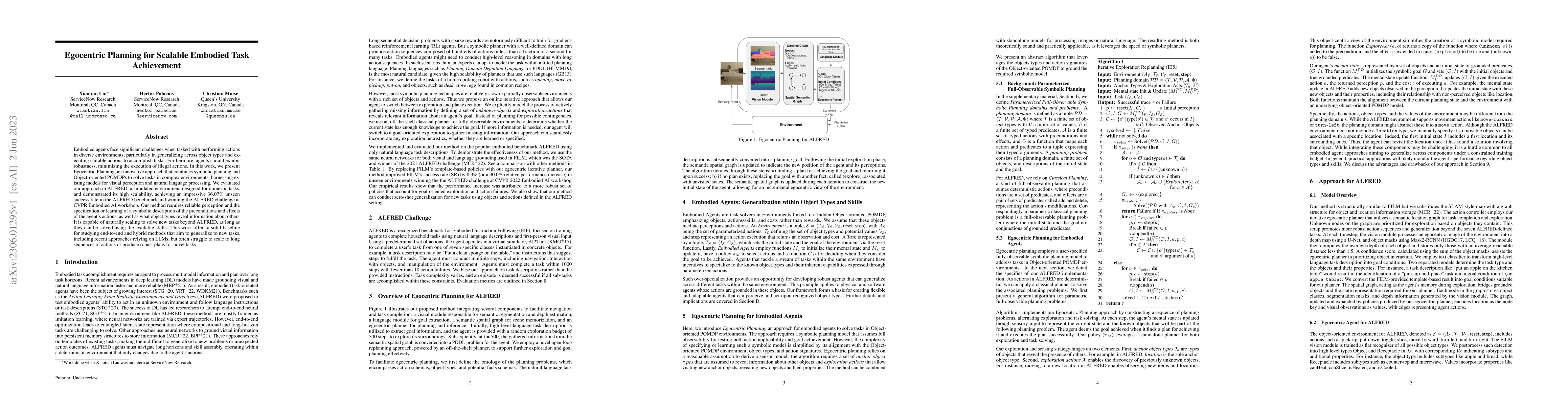 Thumbnail for Egocentric Planning for Scalable Embodied Task Achievement