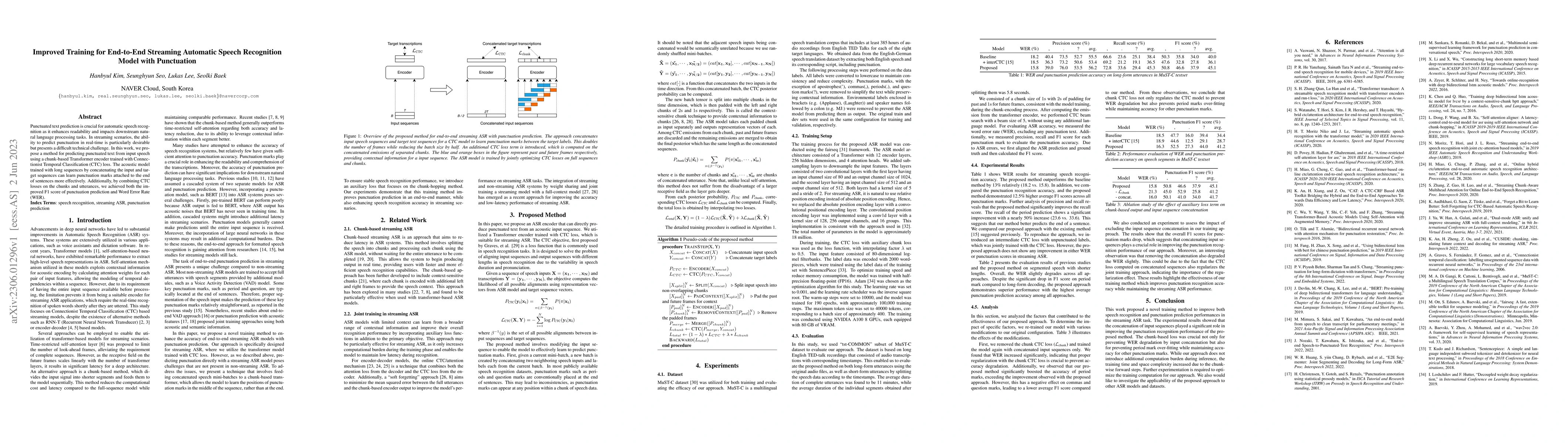 Thumbnail for Improved Training for End-to-End Streaming Automatic Speech Recognition
  Model with Punctuation
