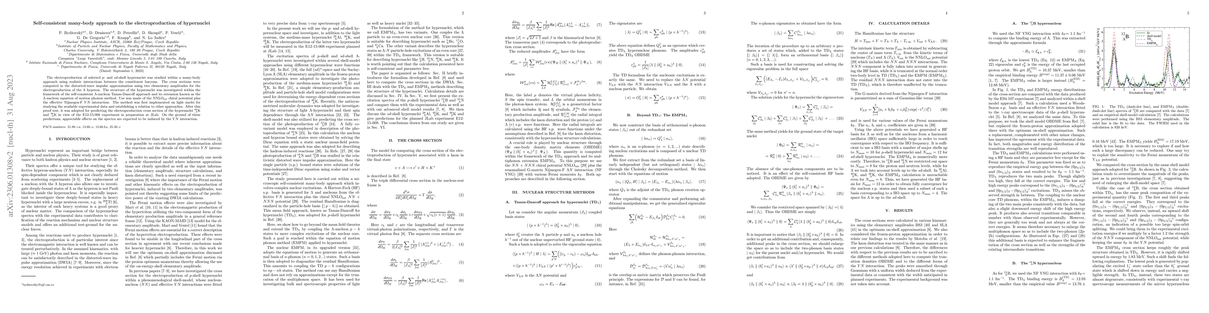 Thumbnail for Self-consistent many-body approach to the electroproduction of
  hypernuclei