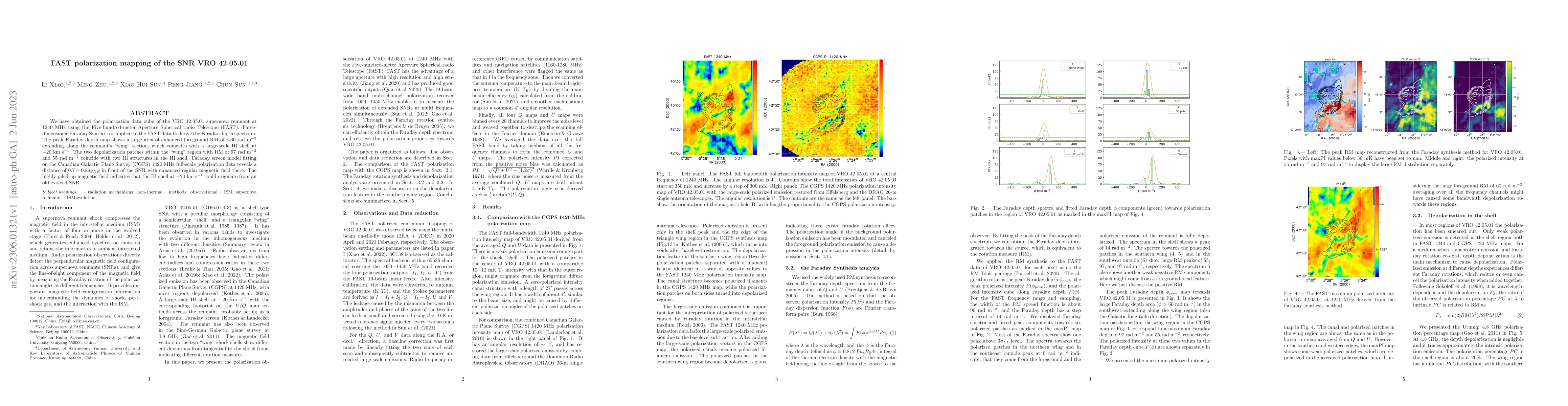 Thumbnail for FAST polarization mapping of the SNR VRO 42.05.01