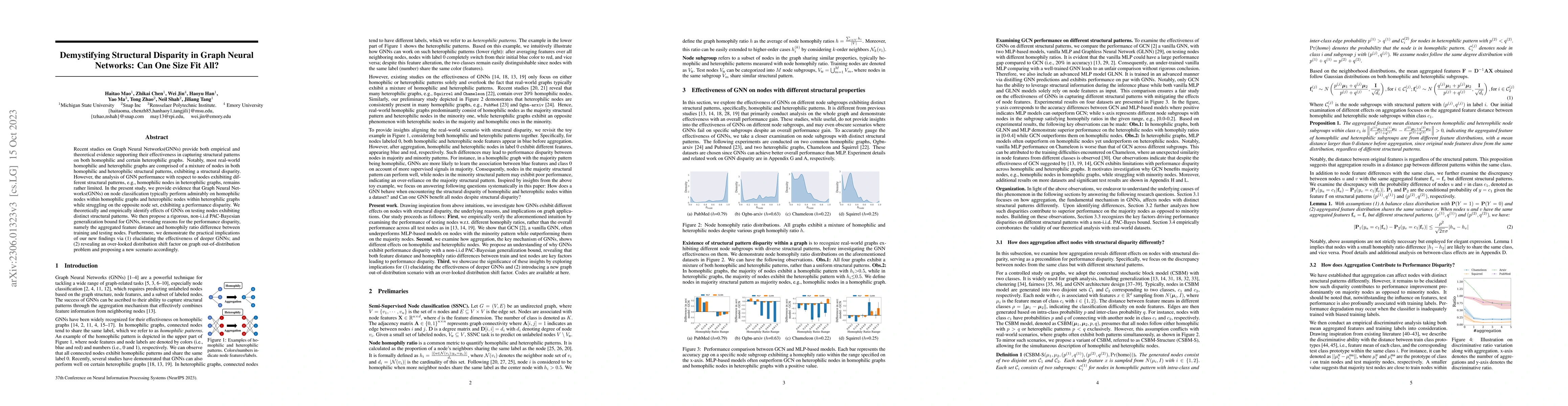 Thumbnail for Demystifying Structural Disparity in Graph Neural Networks: Can One Size
  Fit All?