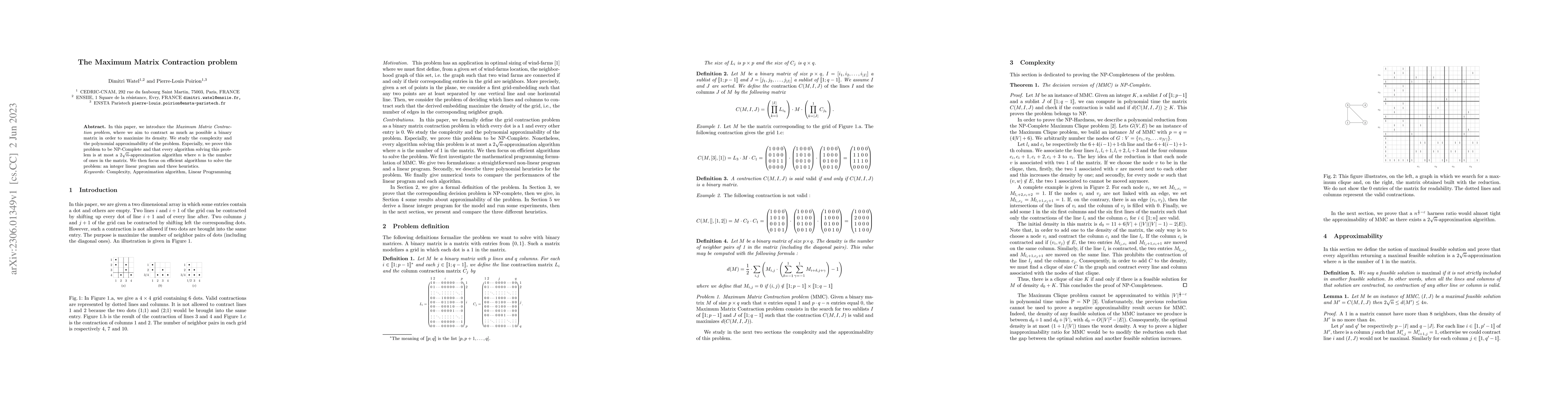 Thumbnail for The Maximum Matrix Contraction Problem