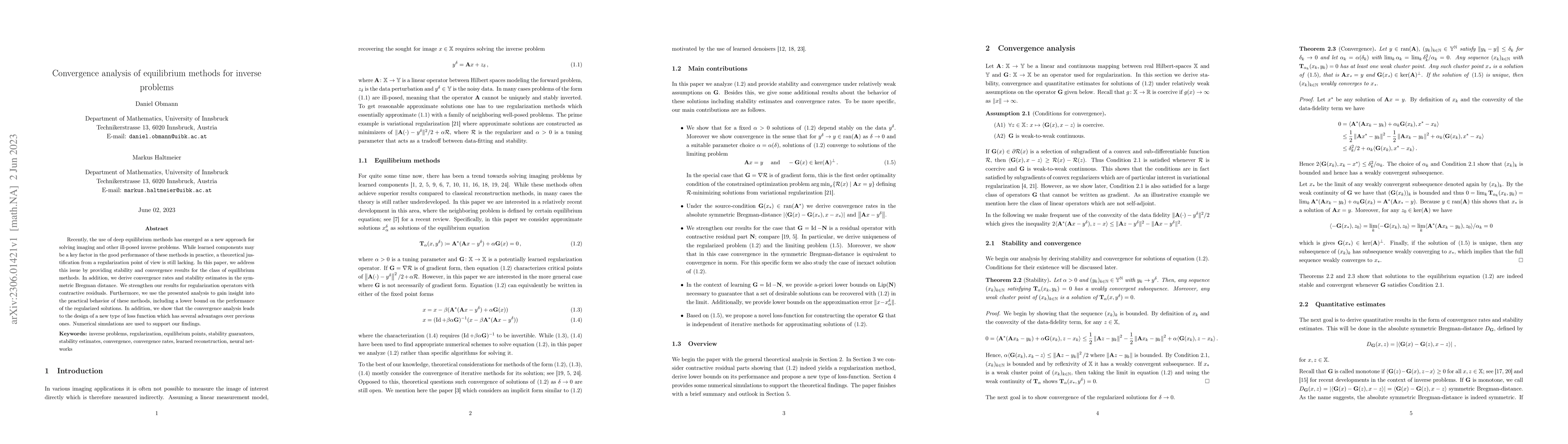 Thumbnail for Convergence analysis of equilibrium methods for inverse problems