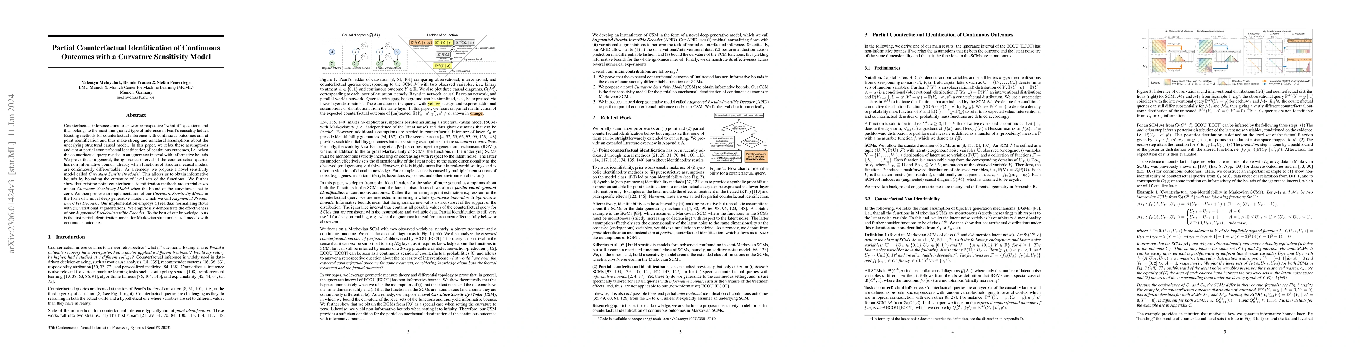 Thumbnail for Partial Counterfactual Identification of Continuous Outcomes with a
  Curvature Sensitivity Model