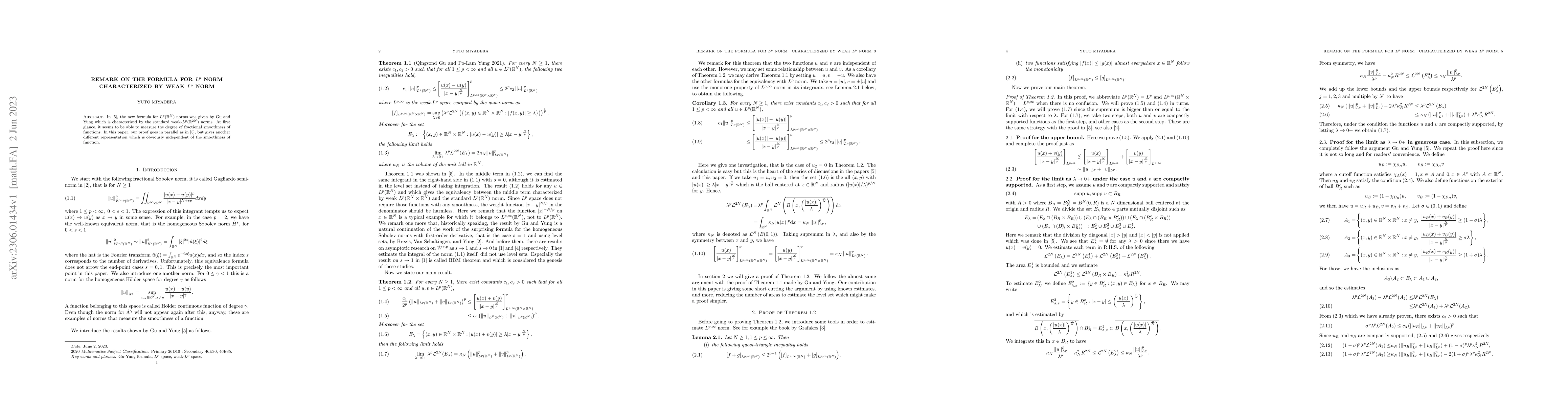 Thumbnail for Remark on the formula for $L^p$ norm characterized by weak $L^p$ norm