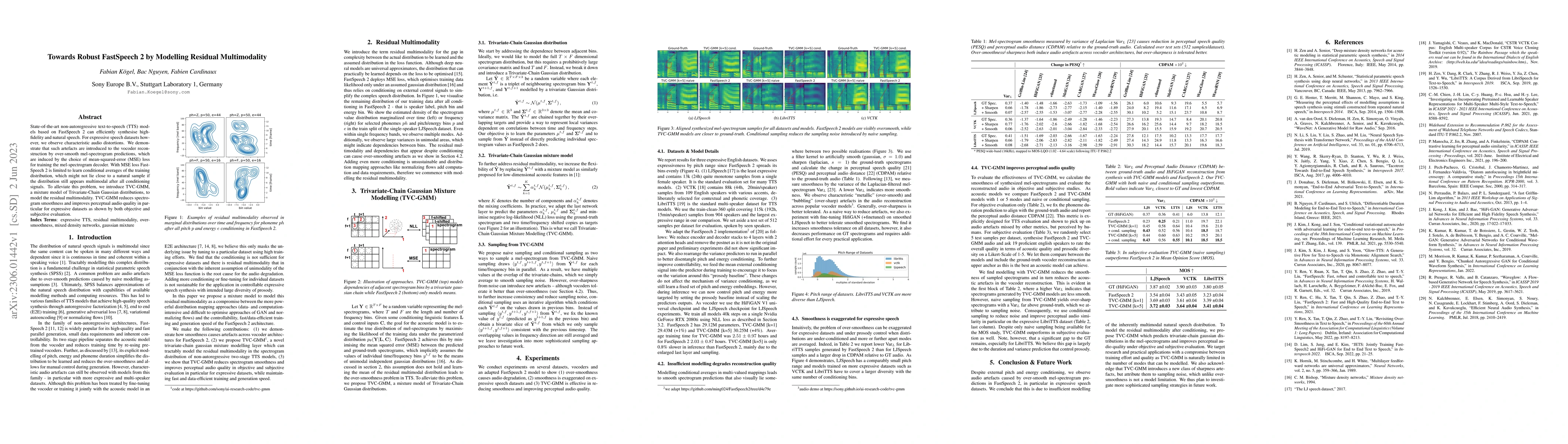 Thumbnail for Towards Robust FastSpeech 2 by Modelling Residual Multimodality
