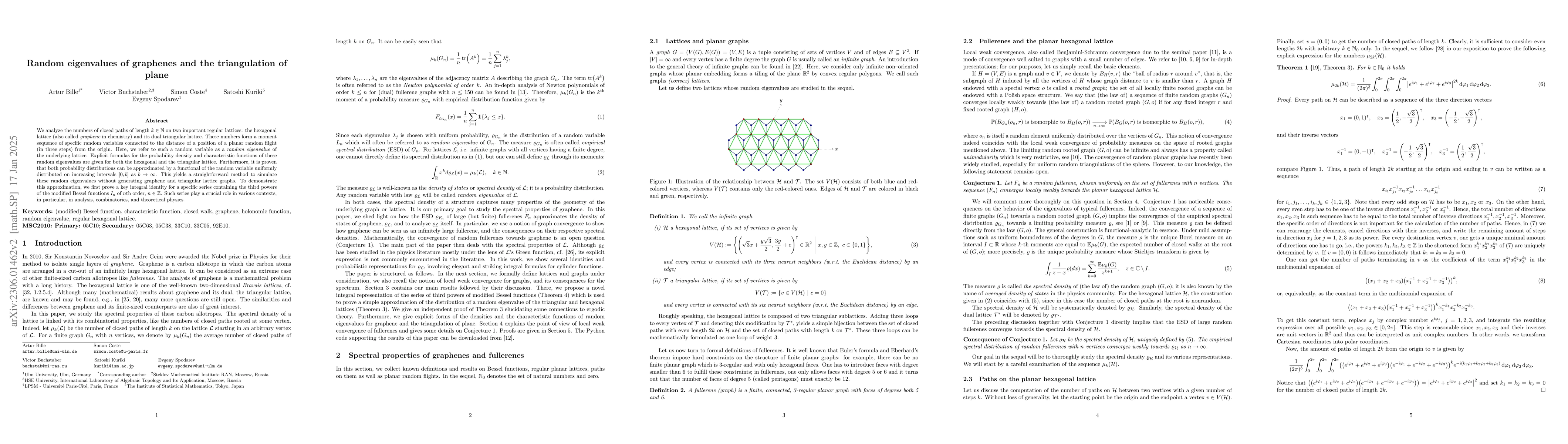 Thumbnail for Random eigenvalues of graphenes and the triangulation of plane