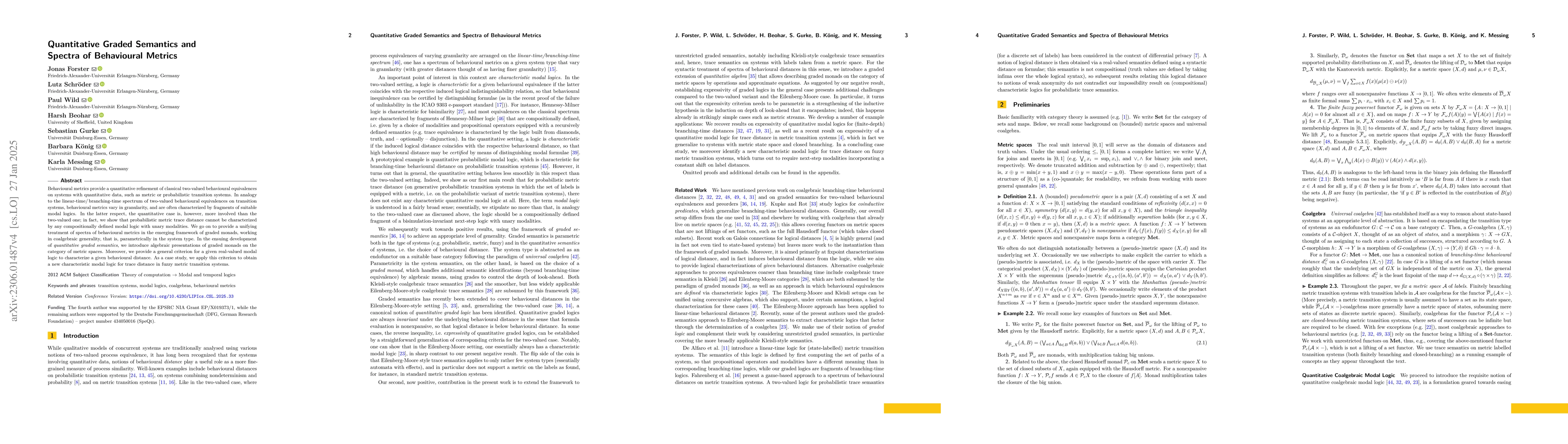 Thumbnail for Quantitative Graded Semantics and Spectra of Behavioural Metrics