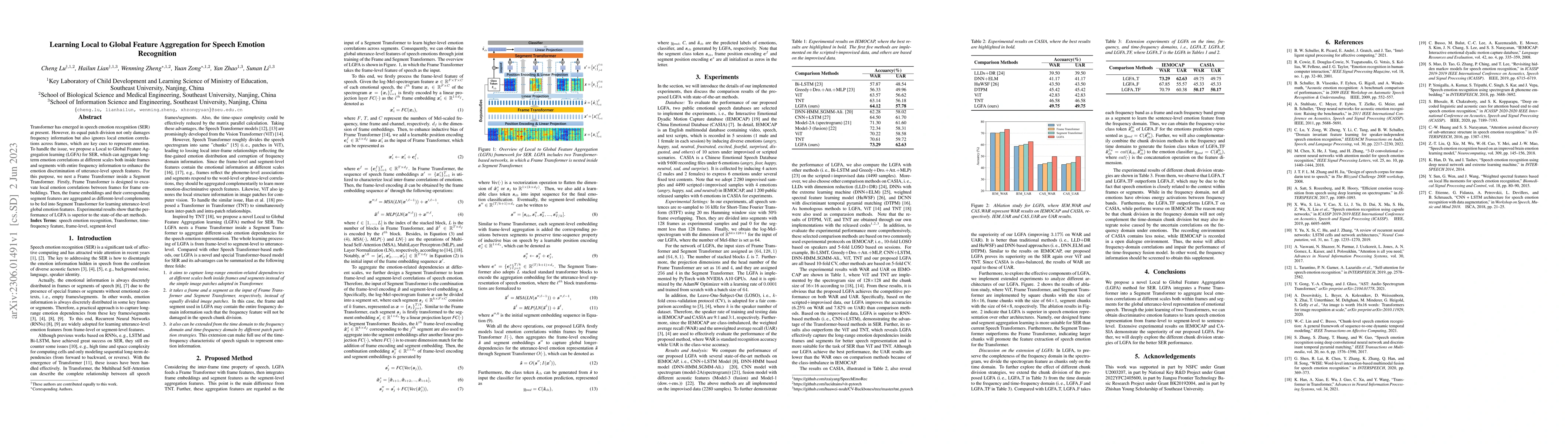 Thumbnail for Learning Local to Global Feature Aggregation for Speech Emotion
  Recognition
