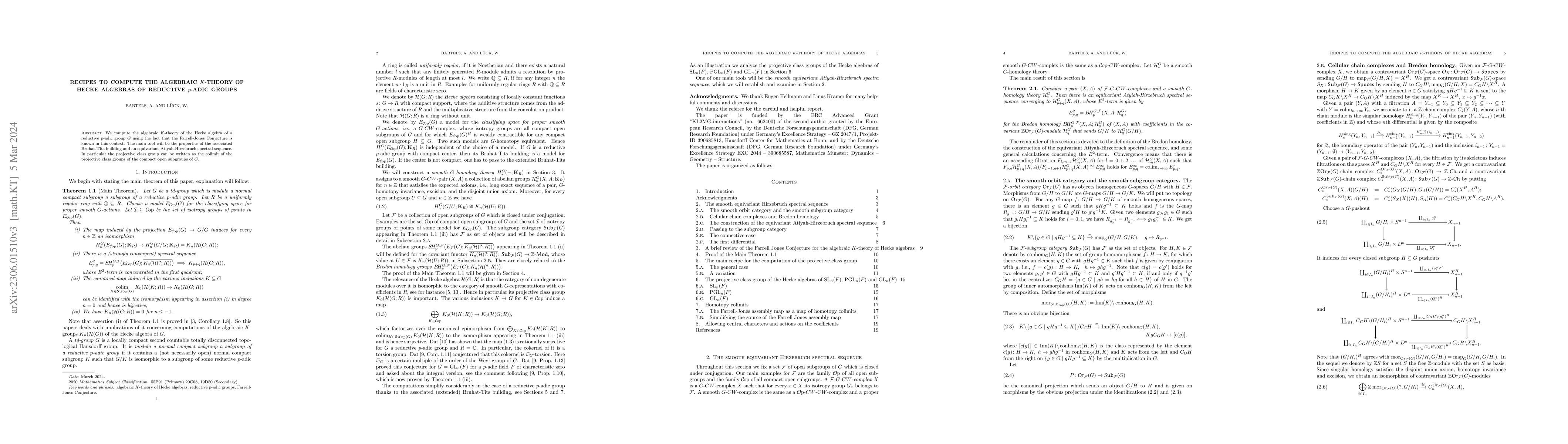 Thumbnail for Recipes to compute the algebraic K-theory of Hecke algebras of reductive
  p-adic groups