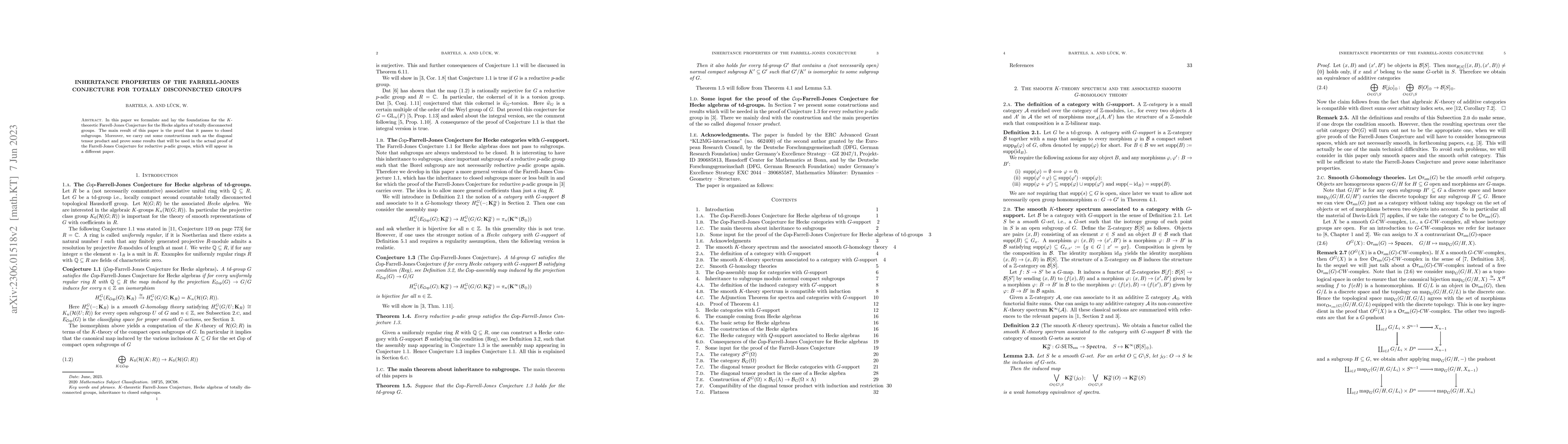 Thumbnail for Inheritance properties of the Farrell-Jones Conjecture for totally
  disconnected groups