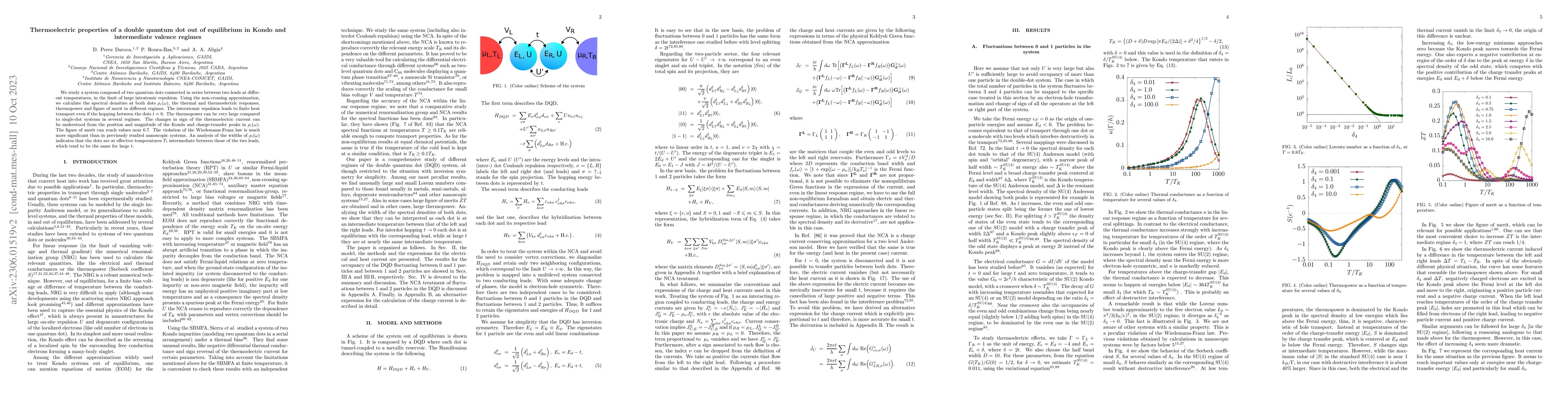 Thumbnail for Thermoelectric properties of a double quantum dot out of equilibrium in
  Kondo and intermediate valence regimes