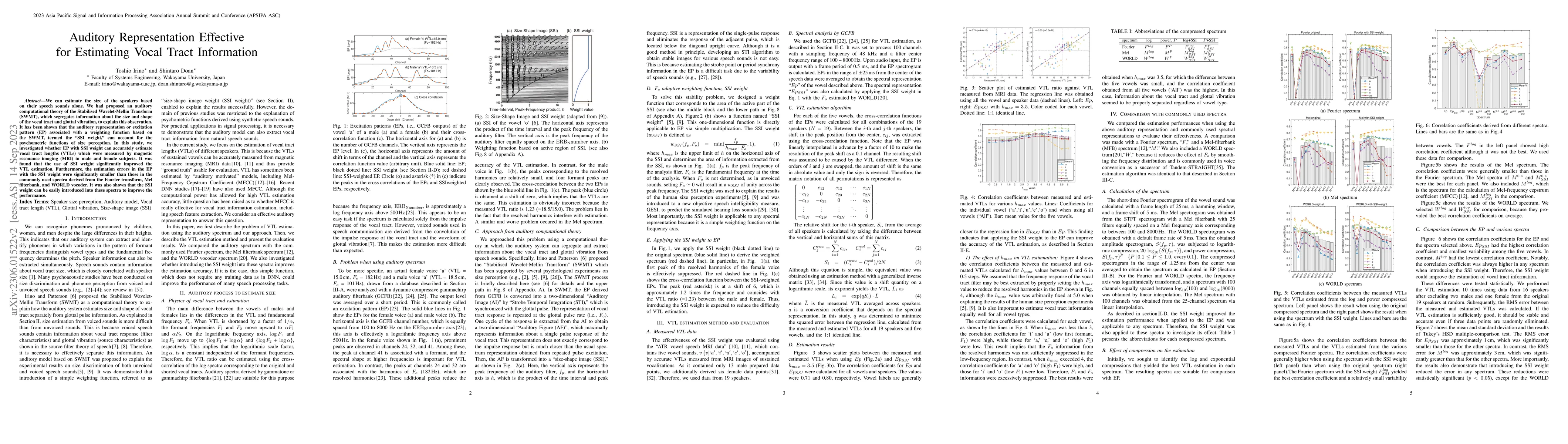 Thumbnail for Auditory Representation Effective for Estimating Vocal Tract Information