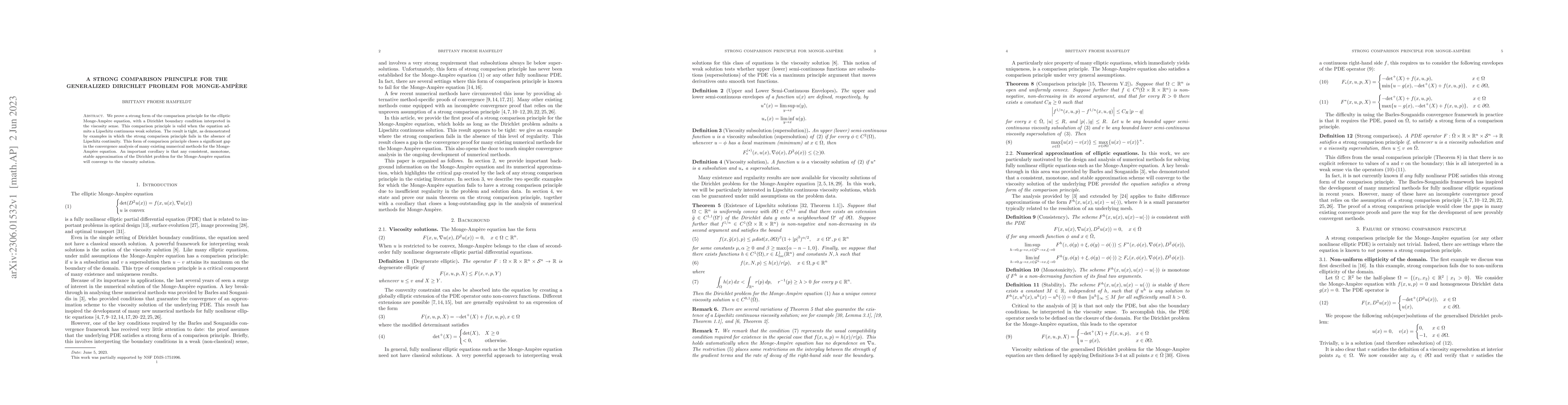 Thumbnail for A strong comparison principle for the generalized Dirichlet problem for
  Monge-Ampere