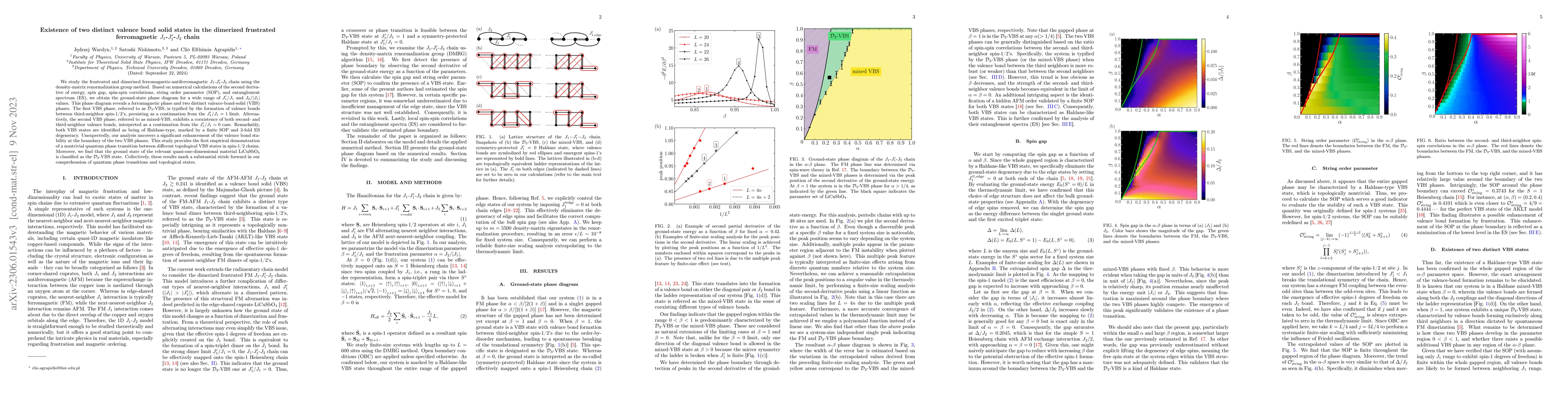 Thumbnail for Existence of two distinct valence bond solid states in the dimerized
  frustrated ferromagnetic $J_1$-$J_1'$-$J_2$ chain