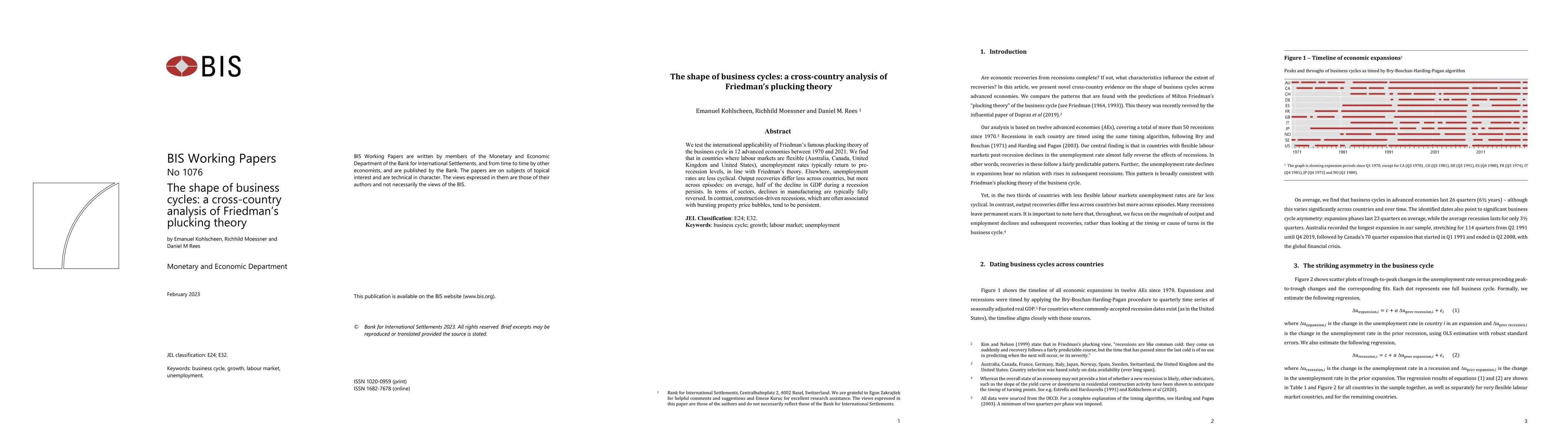Thumbnail for The shape of business cycles: a cross-country analysis of Friedman s
  plucking theory