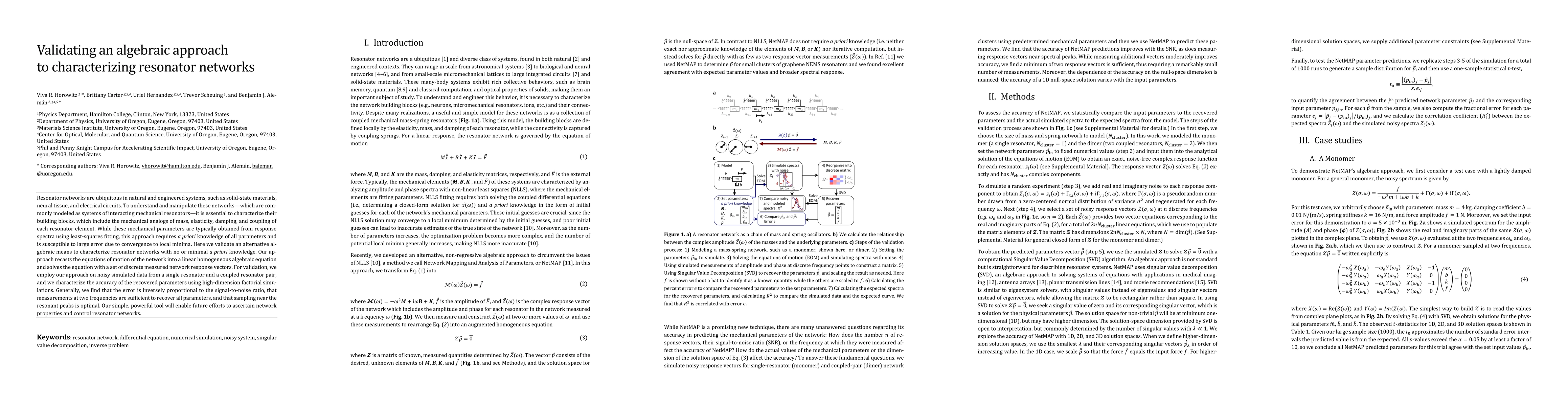 Thumbnail for Validating an algebraic approach to characterizing resonator networks