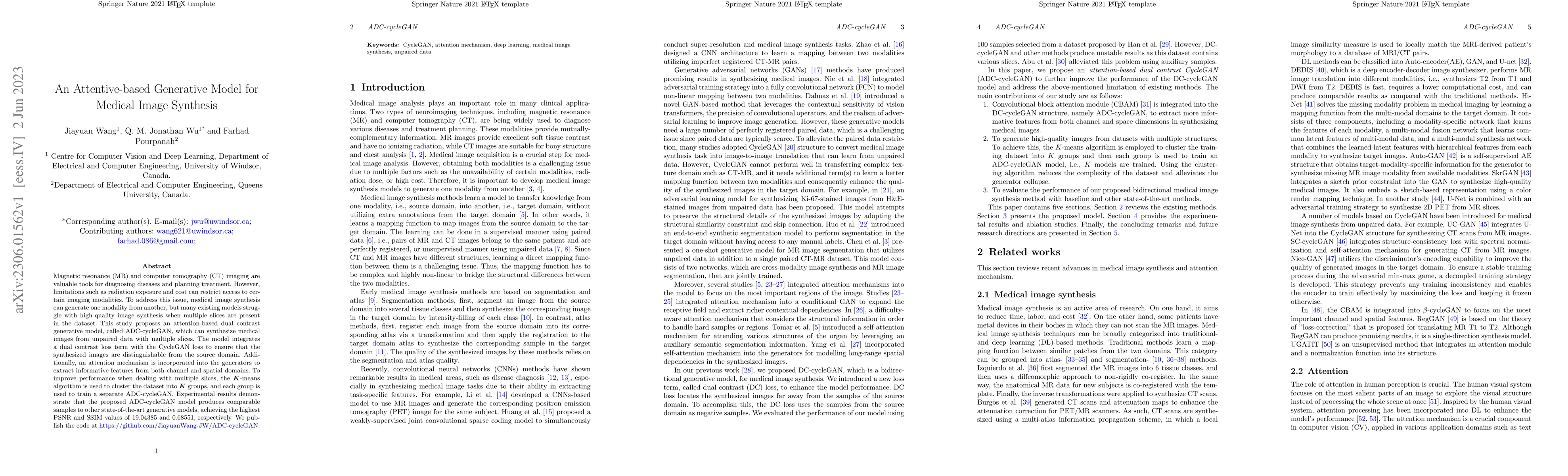 Thumbnail for An Attentive-based Generative Model for Medical Image Synthesis