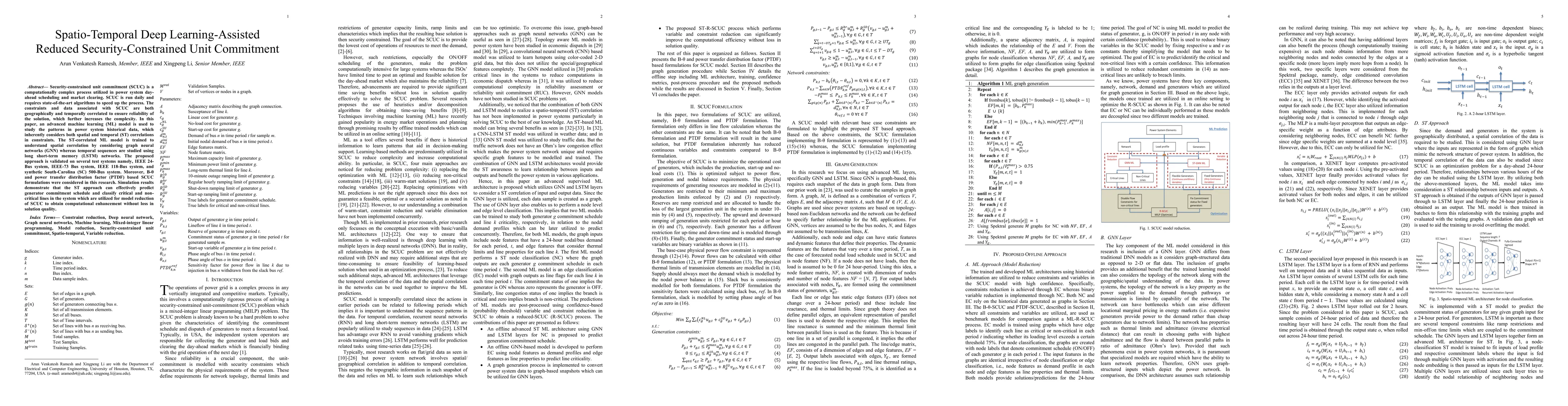 Thumbnail for Spatio-Temporal Deep Learning-Assisted Reduced Security-Constrained Unit
  Commitment