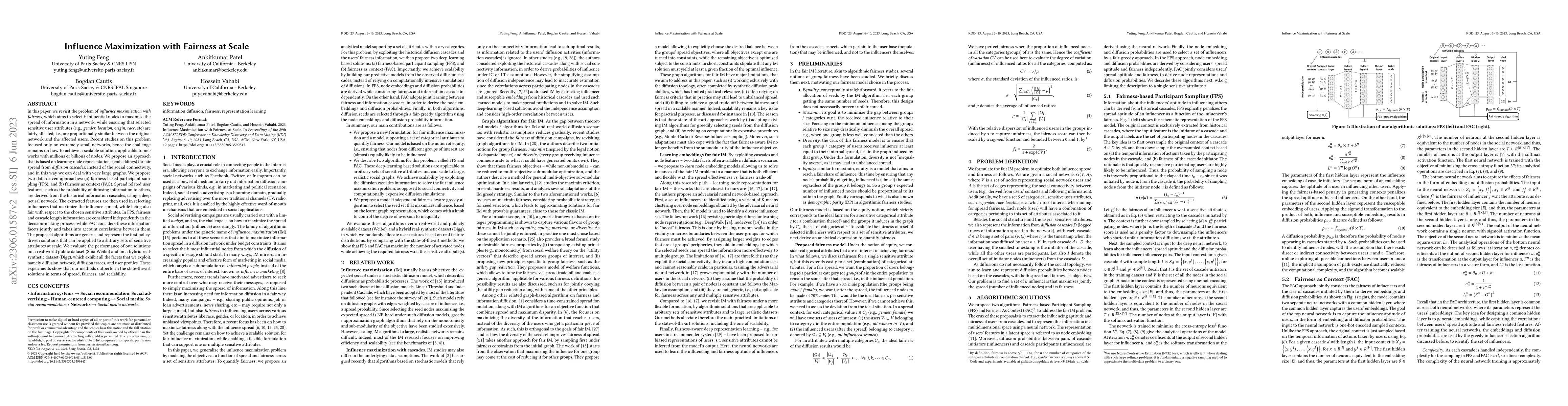 Thumbnail for Influence Maximization with Fairness at Scale (Extended Version)